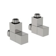 Ventil Zehnder rohový, šroubení pro zpátečku 1/2", se čtvercovou rukojetí, Set W, chrom, Z-839198