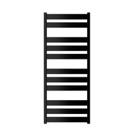 Radiátor Zehnder Zeta 120x50 cm, vnější připojení, RAL 9005 černá matná, ZET-120-050-9205