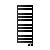 Radiátor Zehnder Zeta 127,4x50 cm, elektrický, s topnou tyčí Musa Eco 500 W, RAL 9005 černá matná, ZETBE-120-050/MQ