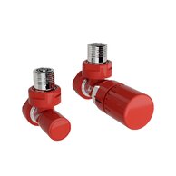 Ventil Zehnder rohový, šroubení pro zpátečku Standard 1/2", s termostatickou hlavicí Design Line, Set A, barevná, Z-839679