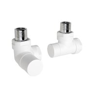 Ventil Zehnder úhlový rohový, rohové šroubení pro zpátečku 1/2", Set I, RAL 0556 white matt, Z-839659-0556