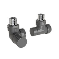 Ventil Zehnder úhlový rohový, rohové šroubení pro zpátečku 1/2", Set I, RAL 0346 anthracite, Z-839659-0346