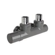 Armatura Zehnder rohová 1/2", s ruční regulační hlavicí vlevo, Set Q, RAL 0346 anthracite, Z-839109-0346