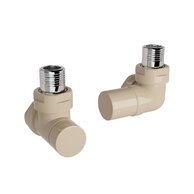 Ventil Zehnder úhlový rohový, rohové šroubení pro zpátečku 1/2", Set G, RAL 0523 beige quartz, Z-839669-0523