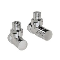 Ventil Zehnder rohový, šroubení pro zpátečku 1/2", Set B, chrom, Z-838898