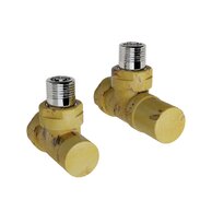 Ventil Zehnder rohový, šroubení pro zpátečku 1/2", Set B, leptaná mosaz, Z-838910