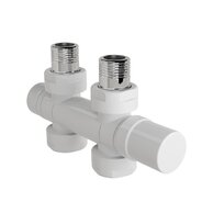 Armatura Zehnder variabilní 1/2", otočitelná pro přímé/rohové provedení, Set U, bílá, Z-839171