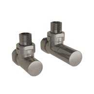 Ventil Zehnder rohový, šroubení pro zpátečku 1/2", Set 35, kartáčovaný černý chrom, Z-839540