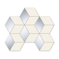 Mozaika Arté Senza white hex lesk 22x29