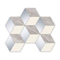 Mozaika Arté Senza grey hex lesk 22x29