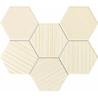 Mozaika Tubadzin Horizon hex ivory pololesk 22x29