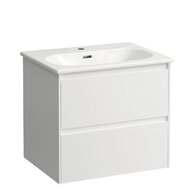 Lua umyvadlo 60 slim se skříňkou Lani 60 se 2 zásuvkami bílá mat H8600832601041