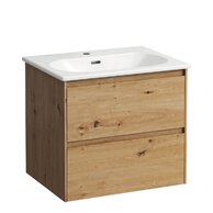 Lua umyvadlo 60 slim se skříňkou Lani 60 se 2 zásuvkami divoký dub H8600832671041