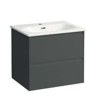 Lua umyvadlo 60 slim se skříňkou Lani 60 se 2 zásuvkami šedá traffic H8600832661041