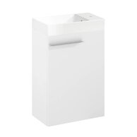 Nábytkový set Laufen Ardo 45, skříňka 45 pod umyvadlo bílá mat, umyvadlo Ardo 45 nábytkové bílé, madlo chrom