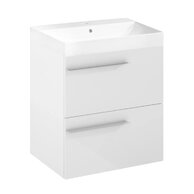 Nábytkový set Laufen Ardo 60, skříňka 60 pod umyvadlo bílá lesk, umyvadlo Ardo 60 nábytkové bílé, madlo chrom