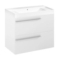 Nábytkový set Laufen Ardo 80, skříňka 80 pod umyvadlo bílá mat, umyvadlo Ardo 80 nábytkové bílé, madlo chrom