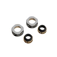 Svěrné šroubení PMH pro ventil Combi, Easy, Twin, Twin-Combi, One měď 15 mm, 3/4" eurokonus, kartáčovaná nerez, 43304-SS