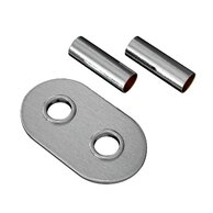 Rozety PMH pro 50 mm připojení, kartáčovaná nerez, R823SS