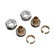 Svěrné šroubení PMH pro ventil Uniko, Term, Duo alupex 16 mm, 3/4" eurokonus, chrom, ZZM1602