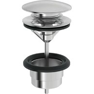 Uzávěr odpadu Hansa tlačný broušená ocel, 0764010080