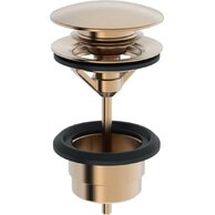 Uzávěr odpadu Hansa tlačný broušený bronz, 0764010081
