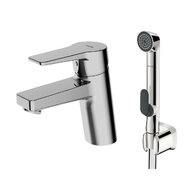 Baterie Hansa Twist umyvadlová stojánková s bidetovou sprškou chrom, 09302203