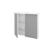 Sani 80 2D galerka s LED (zrcadlo 40/40) BÍLÁ lesk