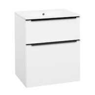 Skříňka EBS Dream 61 s umyvadlem slim, bílá mat, DREAMSL61CB