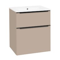 Skříňka EBS Dream 61 s umyvadlem slim, šedý kámen mat, DREAMSL61CK