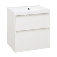 Skříňka EBS Duomo 61 s umyvadlem, bílá lesk, DUOMO61B