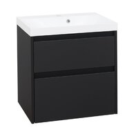 Skříňka EBS Duomo 61 s umyvadlem, černá mat, DUOMO61C