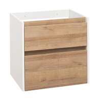 Skříňka EBS Duomo 61 pod desku, bílá lesk/dub Riviera, DUOMO61KBU