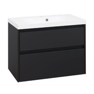 Skříňka EBS Duomo 81 s umyvadlem, černá mat, DUOMO81C