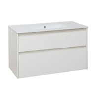 Skříňka EBS Duomo 101 s umyvadlem slim, bílá lesk, DUOMOSL101B