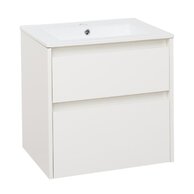 Skříňka EBS Duomo 61 s umyvadlem slim, bílá lesk, DUOMOSL61B