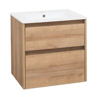 Skříňka EBS Duomo 61 s umyvadlem slim, dub Riviera, DUOMOSL61D
