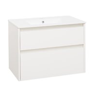 Skříňka EBS Duomo 81 s umyvadlem slim, bílá lesk, DUOMOSL81B