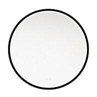 Zrcadlo EBS Emilia 60 kulaté, s LED osvětlením a senzorem, černý rám, EMILIAZ60KLEDB