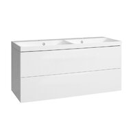 Skříňka EBS Kuba 121 s umyvadlem, bílá lesk, KUBA121B