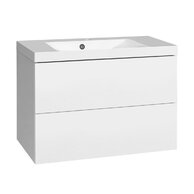 Skříňka EBS Kuba 81 s umyvadlem, bílá lesk, KUBA81B