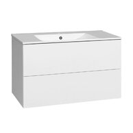 Skříňka EBS Kuba 101 s umyvadlem slim, bílá lesk, KUBASL101B