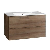 Skříňka EBS Kuba 101 s umyvadlem slim, dub Halifax, KUBASL101H