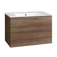 Skříňka EBS Kuba 81 s umyvadlem slim, dub Halifax, KUBASL81H