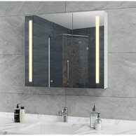 Skříňka EBS Mars 80 zrcadlová, šedá, MARSG80