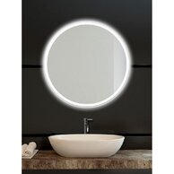 Zrcadlo EBS Naga 80, s LED podsvíceným pískovaným okrajem, NAGA80