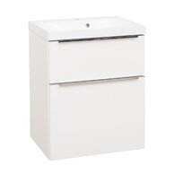 Skříňka EBS Nevio 61 s umyvadlem, bílá lesk, NEVIO61B