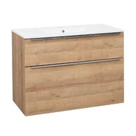 Skříňka EBS Nevio 101 s umyvadlem slim, dub Riviera, NEVIOSL101D