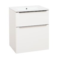 Skříňka EBS Nevio 61 s umyvadlem slim, bílá lesk, NEVIOSL61B