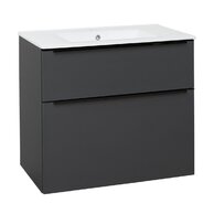 Skříňka EBS Nevio B 81 s umyvadlem slim, černý úchyt, antracit, NEVIOSL81CS